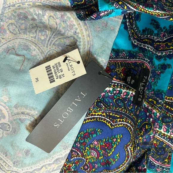 Talbots NWT Vibrant Paisley Button-Up Shirt - Picture 4 of 5